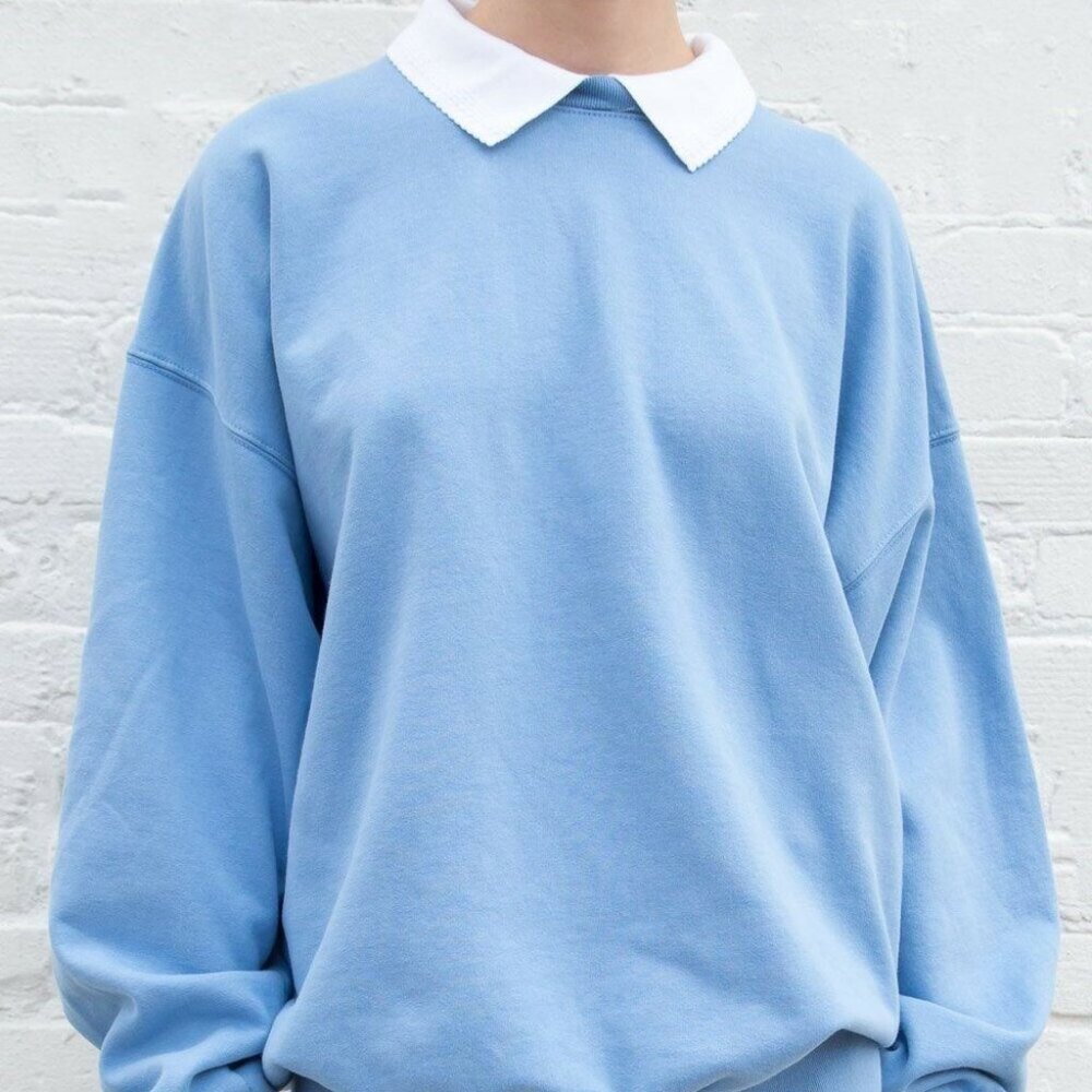 ERICA COLLAR SWEATSHIRT LIGHT BLUE / OVERSIZED FIT